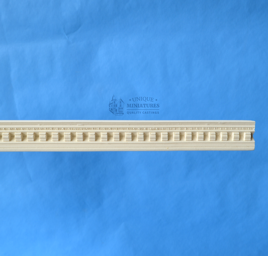 Thick Dentil Cornice | 19" | Ornamentation for Dollhouse