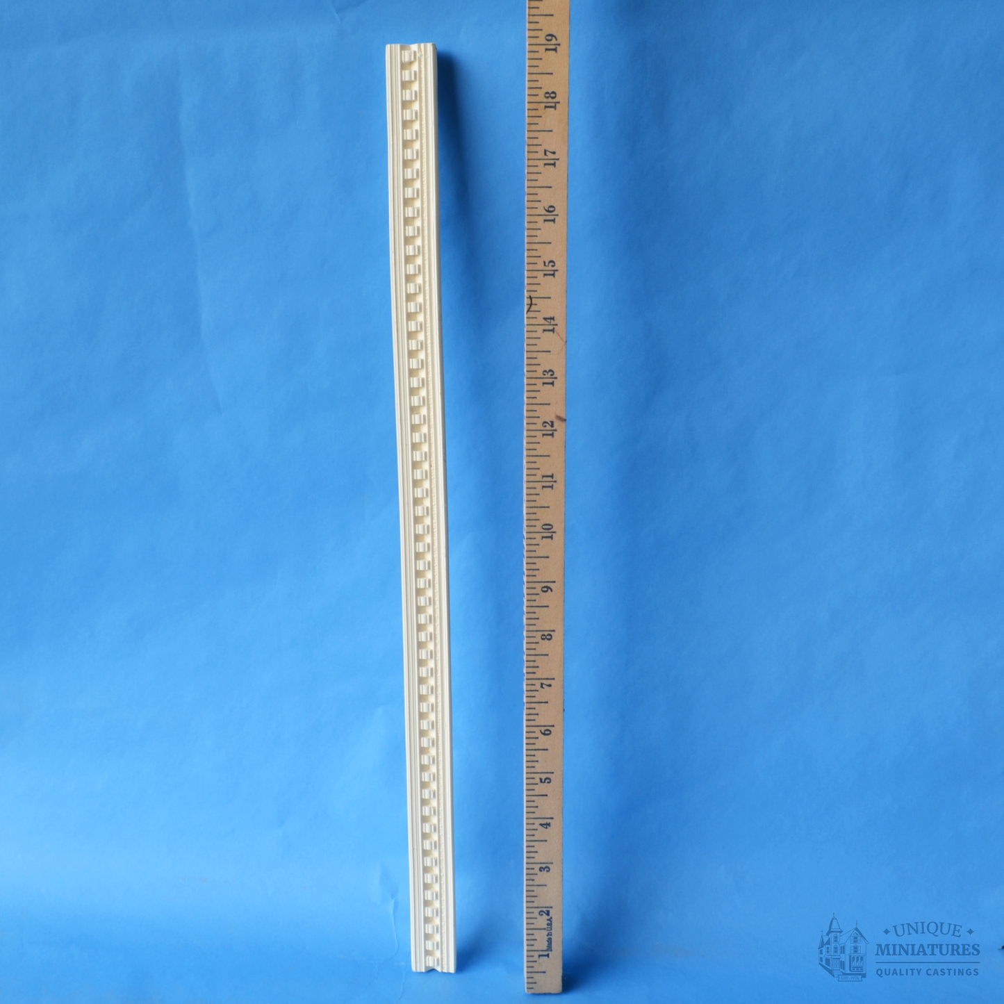 Thick Dentil Cornice | 19" | Ornamentation for Dollhouse