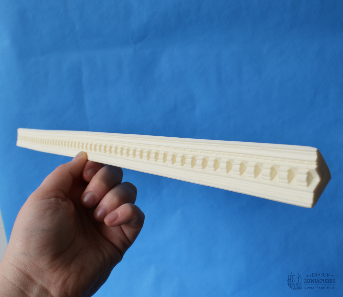 Thick Dentil Cornice | 19" | Ornamentation for Dollhouse