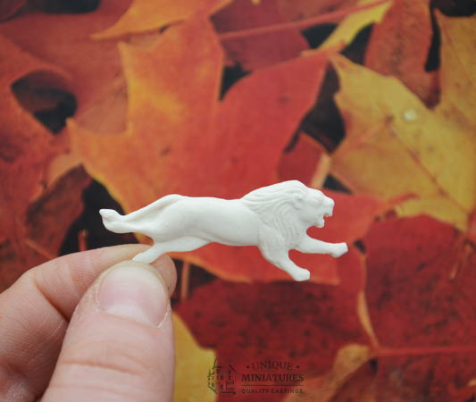 Leaping Lion Appliqué | Ornamentation for Dollhouse | 2 Count