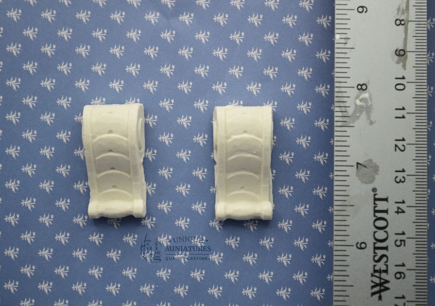 Spiral Scale Bracket | Ornamentation for Dollhouse | Set of 2
