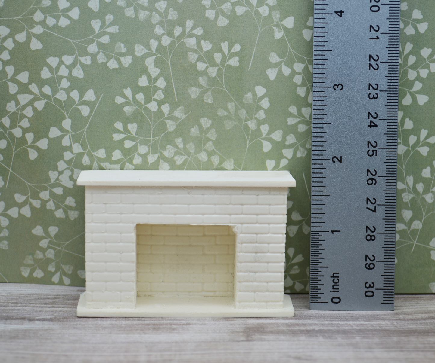 Short Brick Fireplace | Ornamentation for Dollhouse