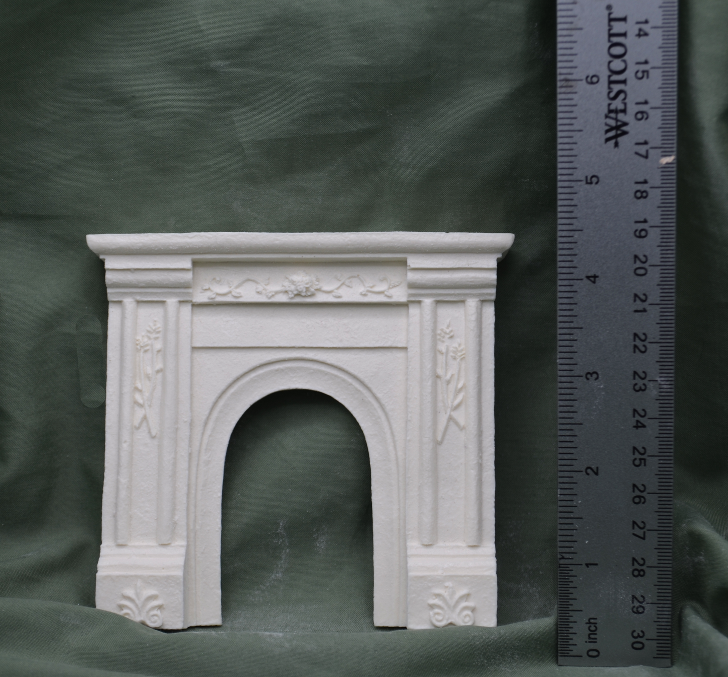 French Wheat Fireplace | Ornamentation for Dollhouse Miniatures