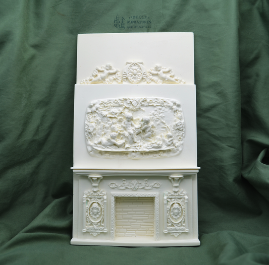 Large Cherub Frieze Fireplace | Ornamentation for Dollhouse