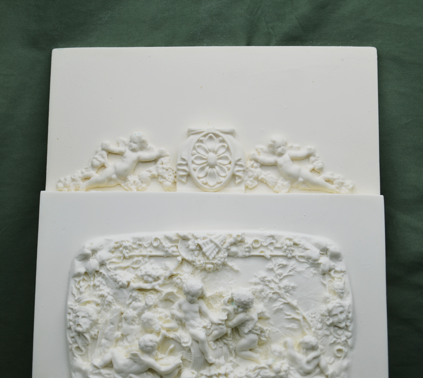 Large Cherub Frieze Fireplace | Ornamentation for Dollhouse