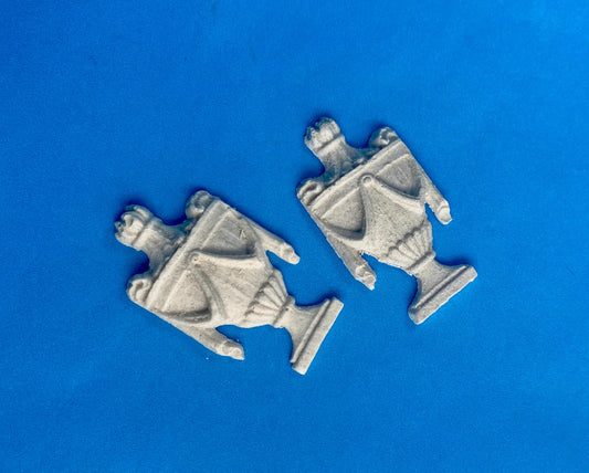 Decorative Urn Appliqué | Set of 2| Ornamentation for Dollhouse Miniatures