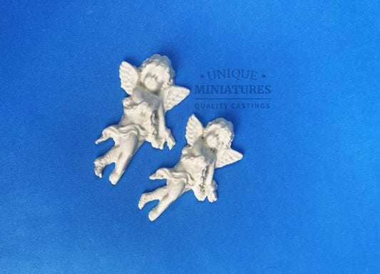 Dainty Cherub Appliqués | Ornamentation for Dollhouse | 2 Count