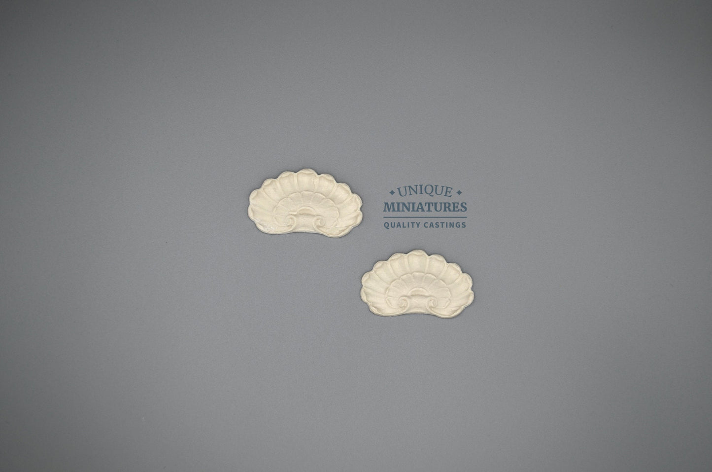 Wide Shell Appliqués, Two (2) Count | Ornamentation for Dollhouse