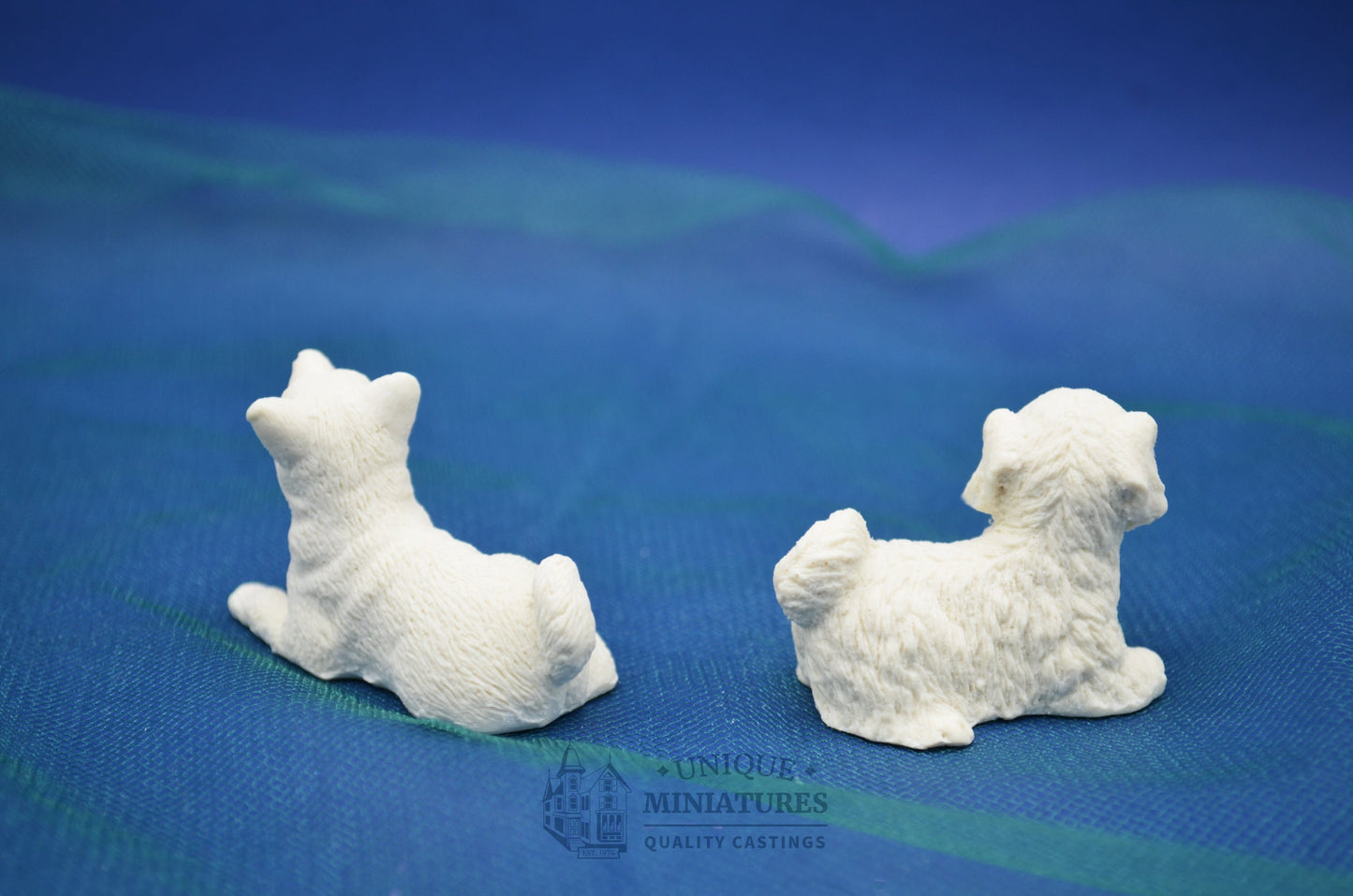Minature Dog Statue | Ornamentation for Dollhouse | Set of 2