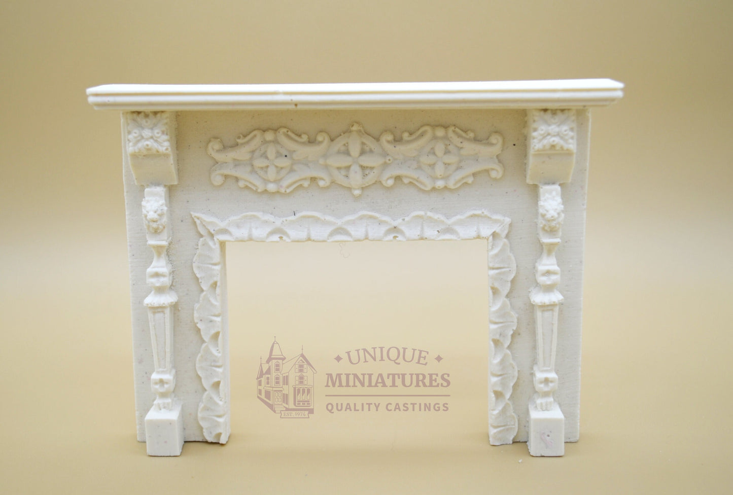 Lion Crest Fireplace | Ornamentation for Dollhouse