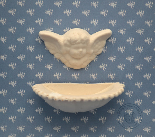 Cherub Head Fountain | Miniature Ornamentation | Two-Piece