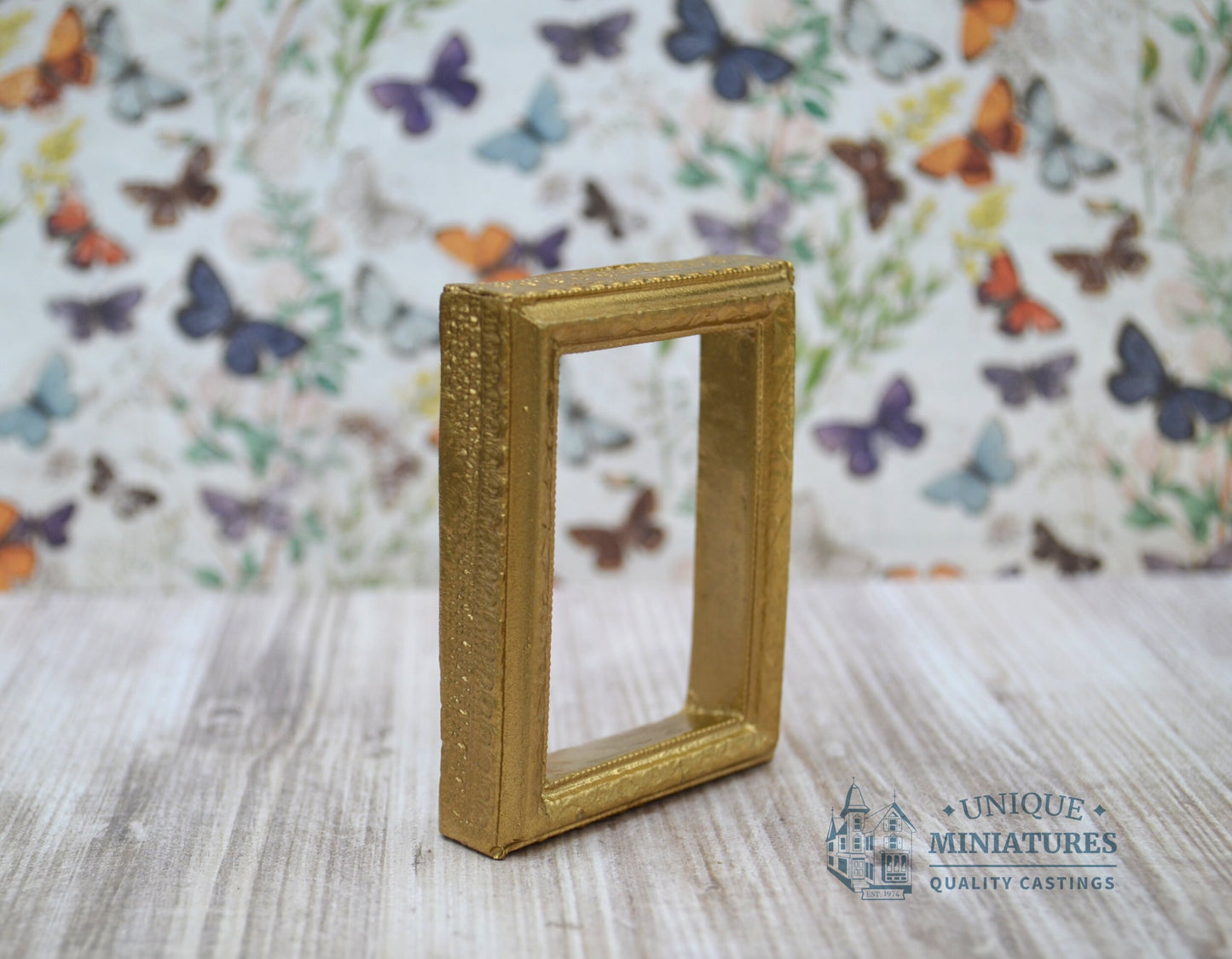 Small Gilded Shadowbox Frame | 2-1/2" x 2" | Ornamentation for Dollhouse Miniatures