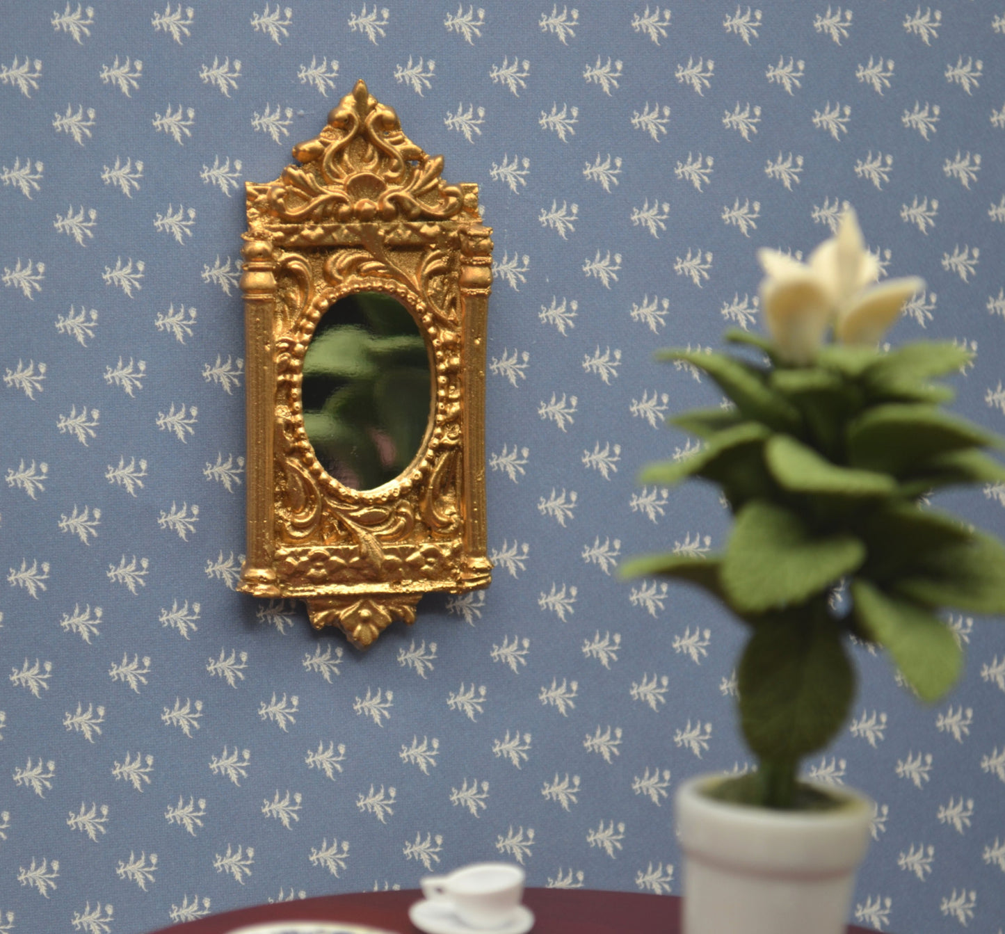Little French Rococo Mirror | 1 1/4" x 2 1/3" | Ornamentation for Dollhouse Miniatures