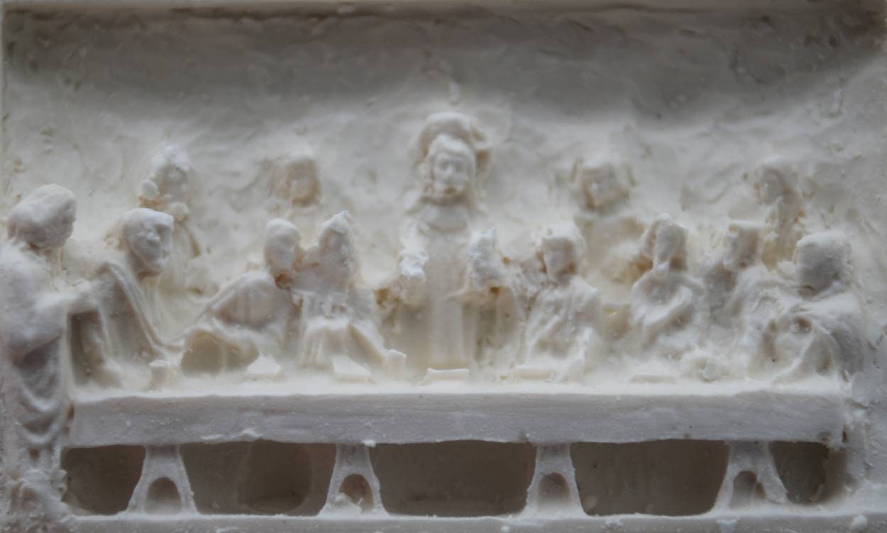 Framed Last Supper | Ceiling Carving | Ornament for Dollhouse