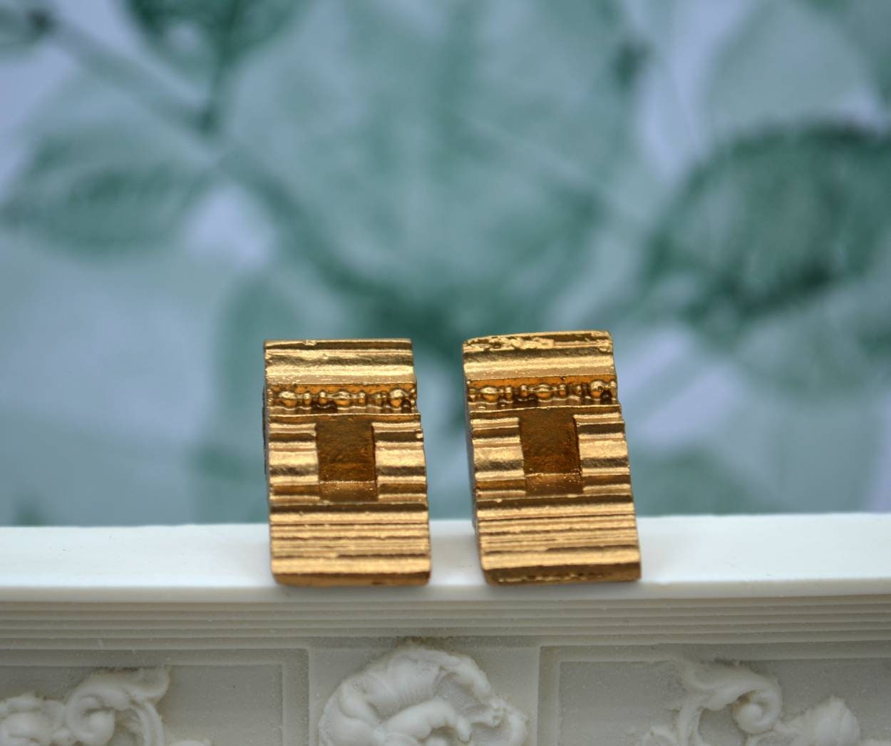 Miniature Tiered Bookend | Decor for Dollhouse | Set of Two