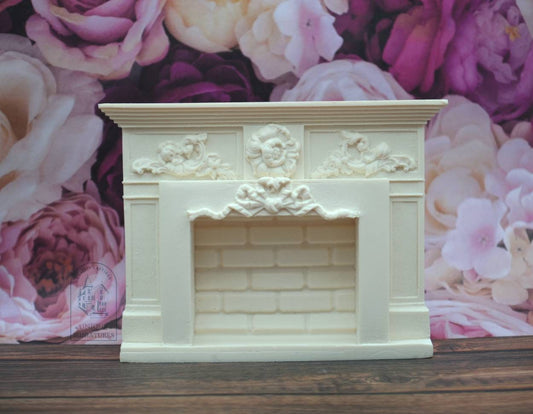 Floral Bow Fireplace | Ornamentation for Dollhouse