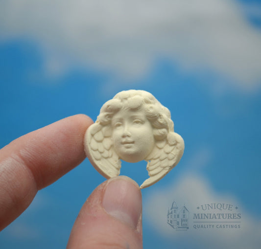 Angel Face Appliqué | Ornamentation for Dollhouse | Set of 2
