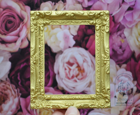 Large Gilded Drapery Frame | Miniature for Dollhouses