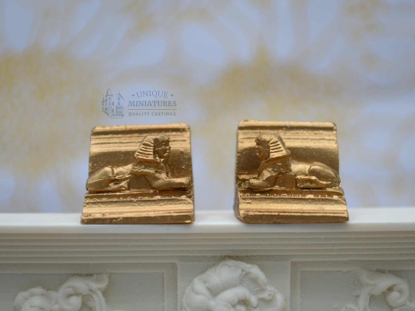 Miniature Sphinx Bookend | Decor for Dollhouse | Set of Two