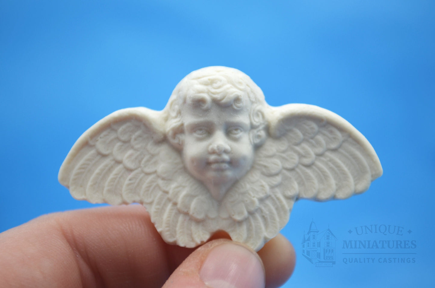 Cherub with Wings Appliqué, Two (2) Count | Ornamentation for Dollhouse