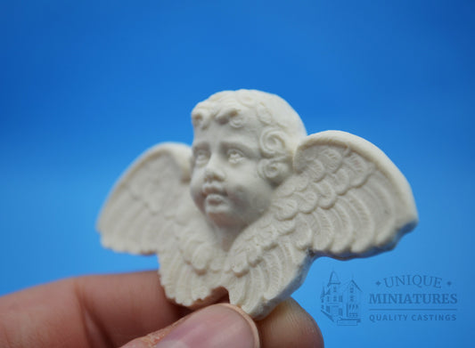 Cherub with Wings Appliqué, Two (2) Count | Ornamentation for Dollhouse