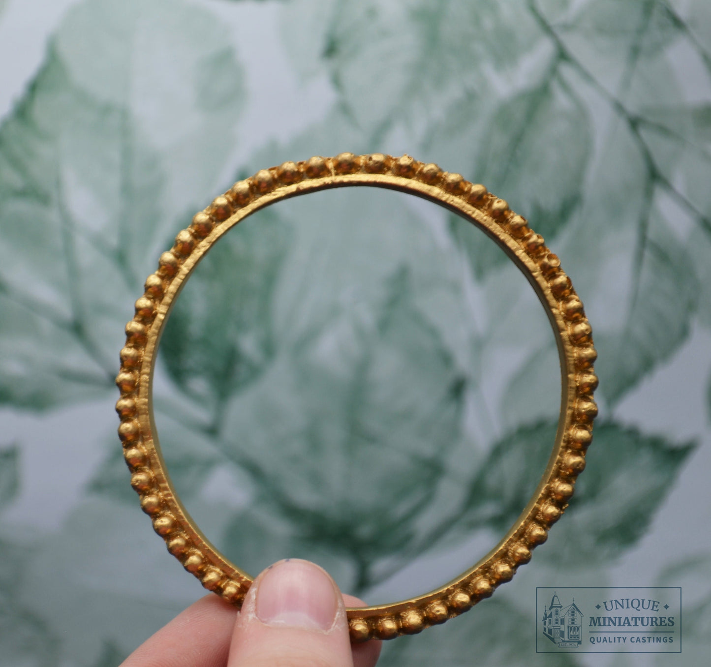 Thin Gilded Round Bubble Frame | Ornamentation for Dollhouses