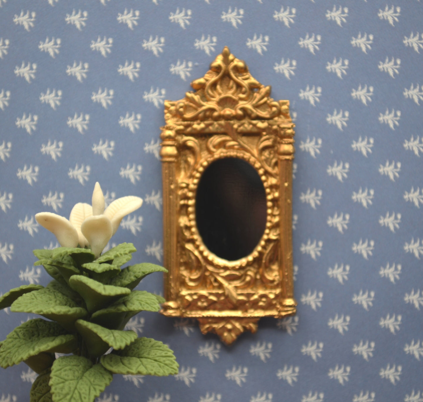 Little French Rococo Mirror | 1 1/4" x 2 1/3" | Ornamentation for Dollhouse Miniatures