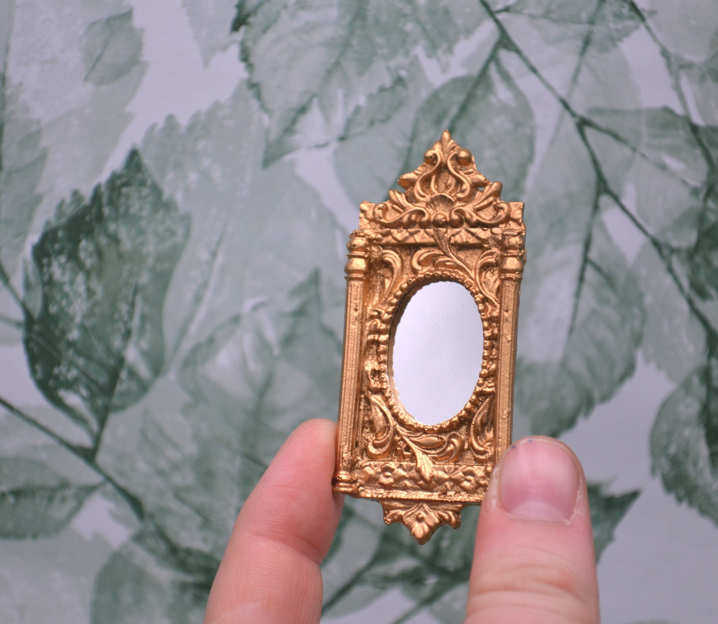 Little French Rococo Mirror | 1 1/4" x 2 1/3" | Ornamentation for Dollhouse Miniatures
