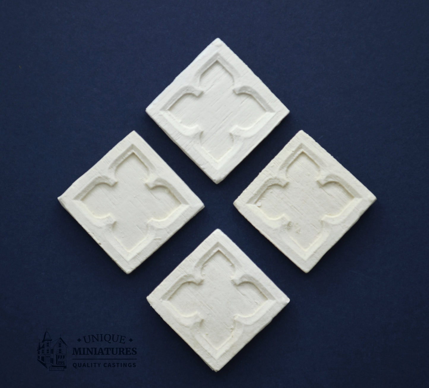 Square Spade Appliqué | 1 Inch | Decorative Appliqués | 4 Count