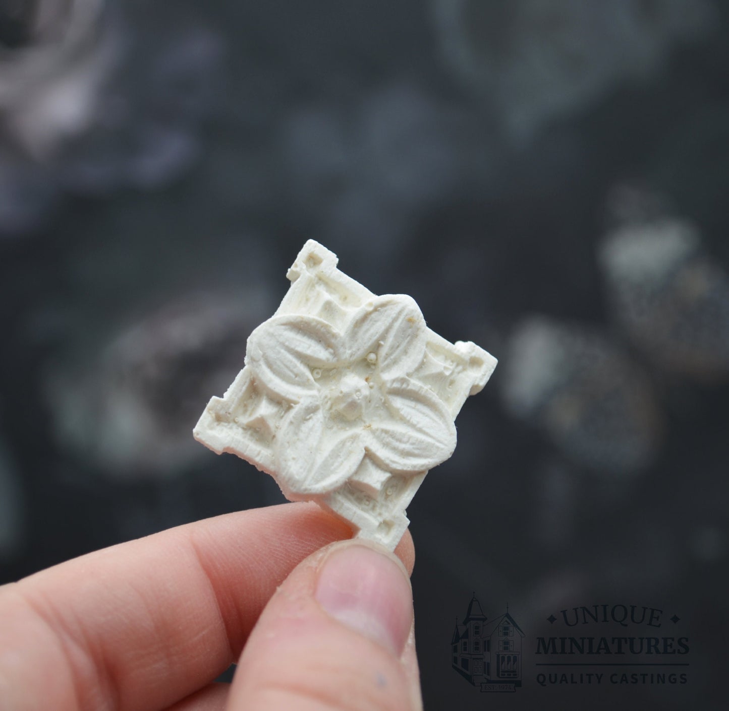 Square Geometric Flower Appliqués | Decorative Appliqués | 4 Count