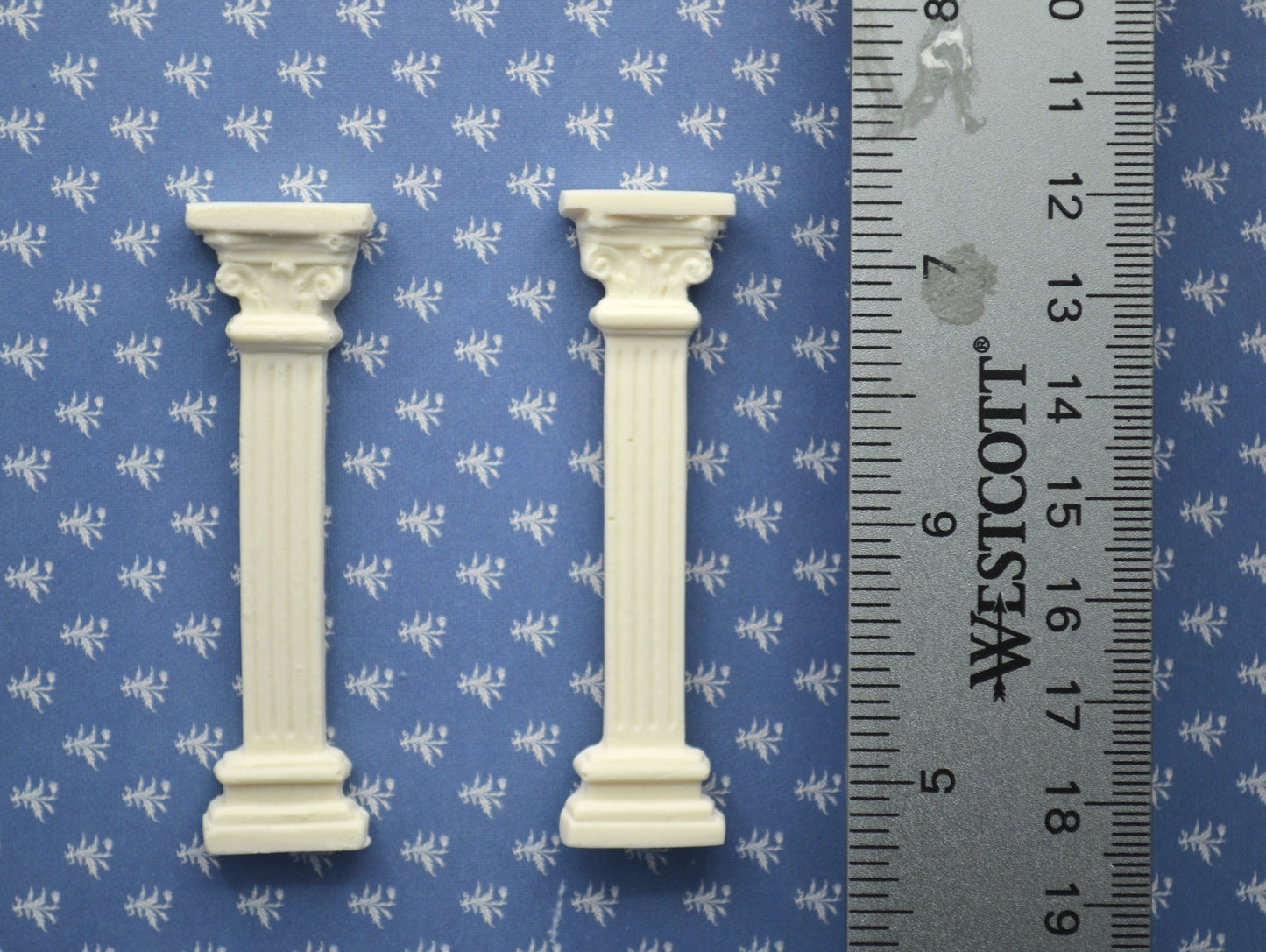 Elegant Column Appliqué | Ornamentation for Dollhouse | Set of Four