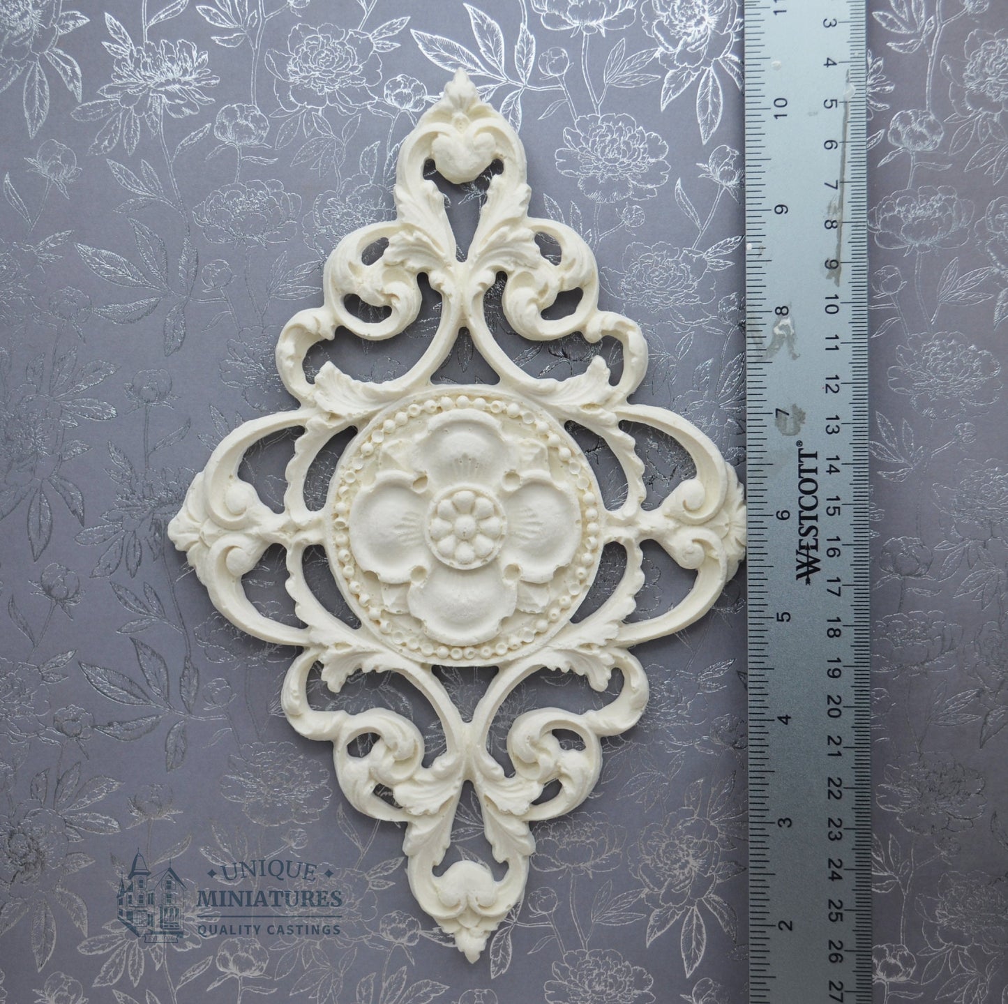 Large Flower Vine Ceiling Carving | Ornamentation for Dollhouse