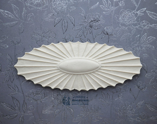 Webbed Oval Ceiling Carving | Ornamentation for Dollhouse