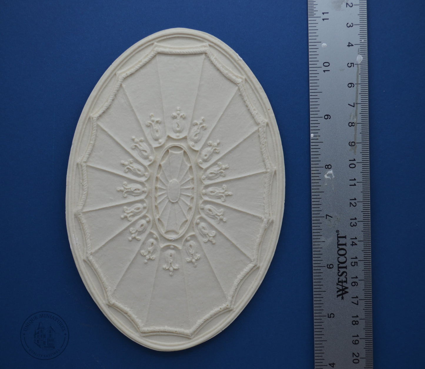 Webbed Iris Ceiling Carving | Ornamentation for Dollhouse