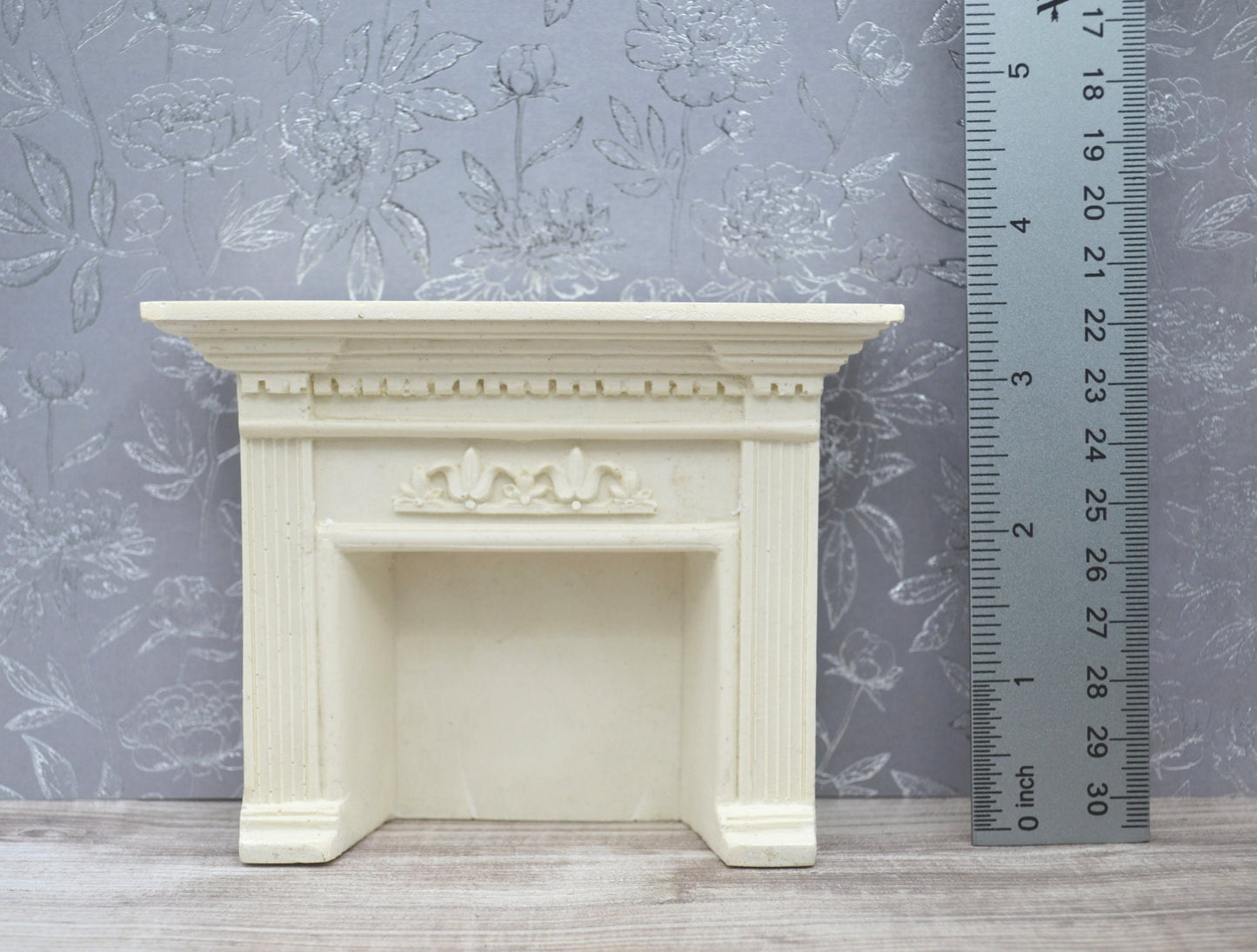 Iris Crest Fireplace | Ornamentation for Dollhouse