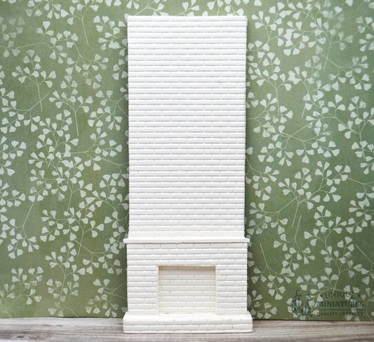 Tall Brick Fireplace | Ornamentation for Dollhouse