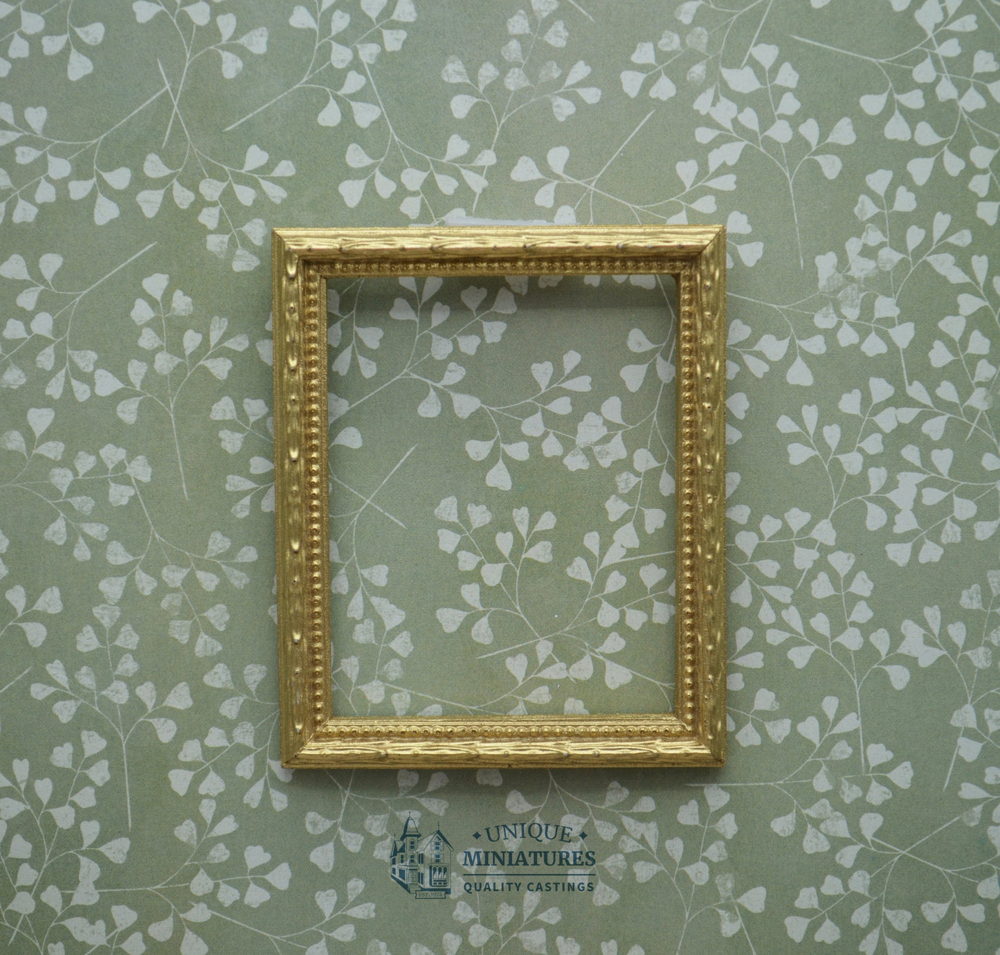 Small Textured Gold Frame | Miniature for Dollhouses