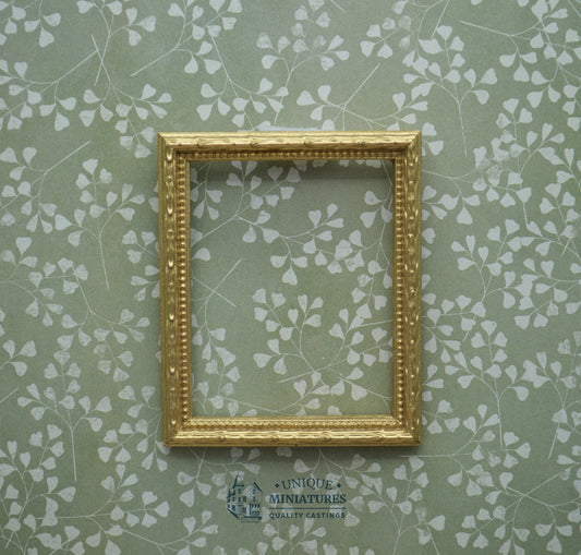 Small Textured Gold Frame | Miniature for Dollhouses