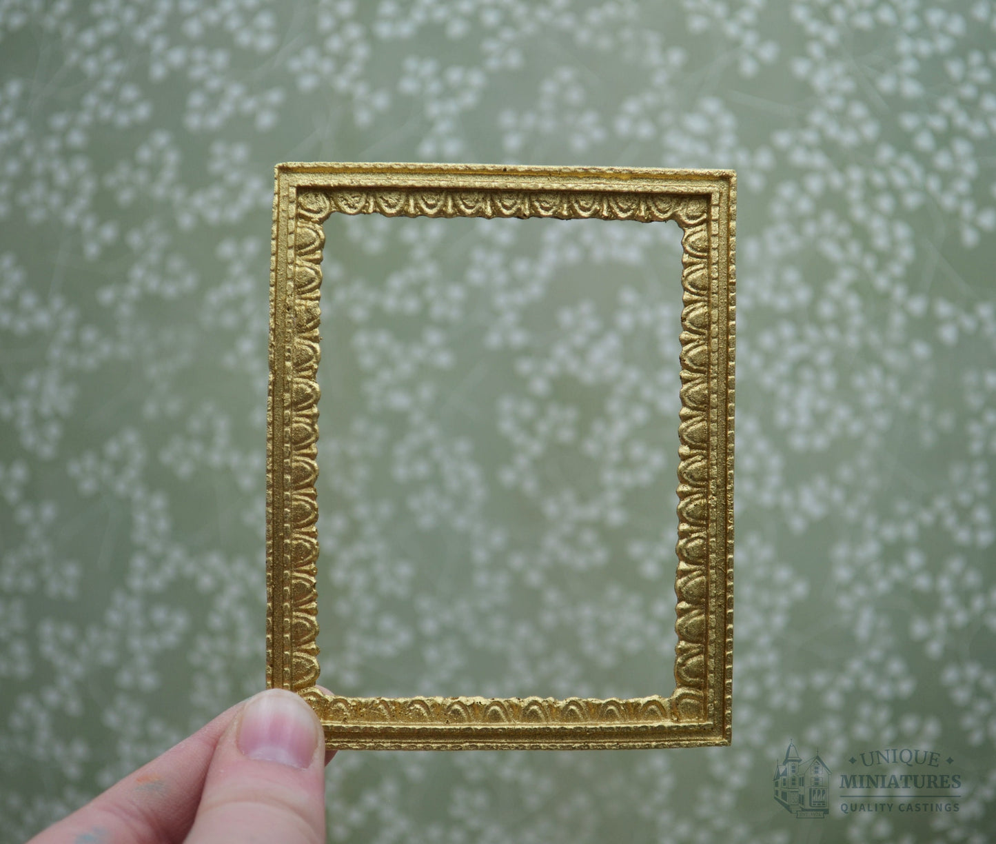 Gold Ribbon Frame | Miniature for Dollhouses