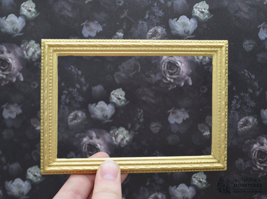 Large Gold Beaded Frame | Miniature for Dollhouses