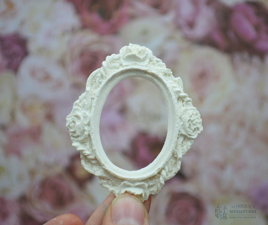 Oval Rose Frame | Ornamentation for Dollhouses