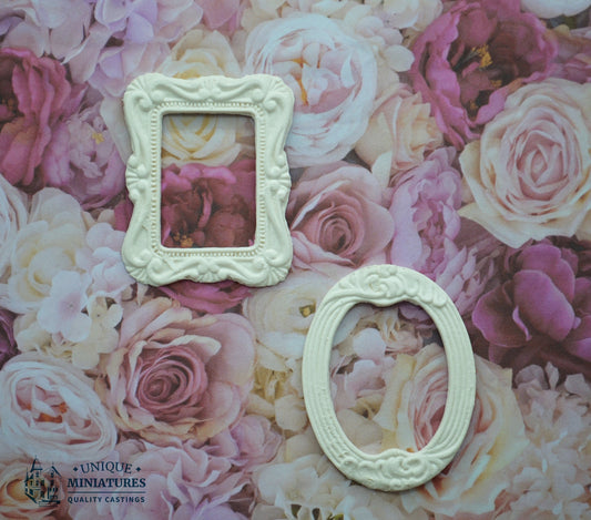 Quaint Set of 2 Frames | Ornamentation for Dollhouses | Set of Two