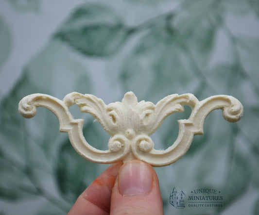 Fern Scroll Ceiling Carving | Ornamentation for Dollhouse | Set of Four