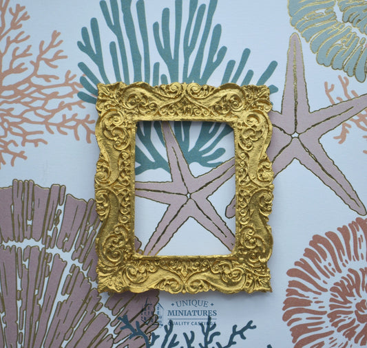 Gold Victorian Floral Frame | Ornamentation for Dollhouses