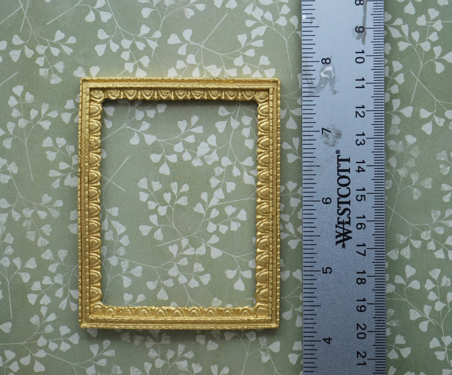 Gold Ribbon Frame | Miniature for Dollhouses
