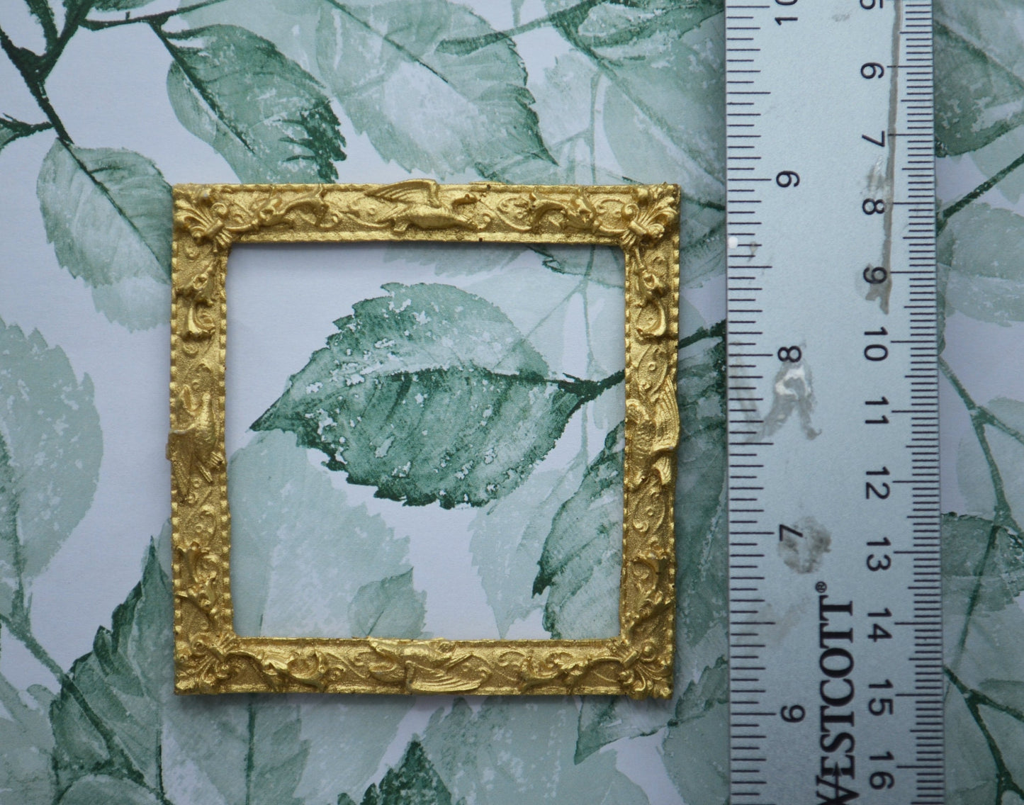 Gold Ornate Eagle and Vine Frame | Ornamentation for Dollhouses
