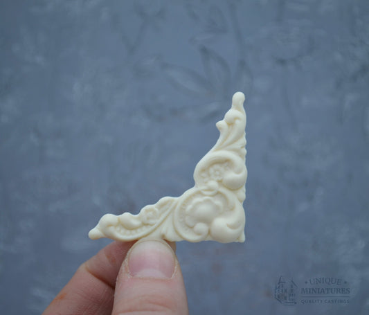 Large Corner Bracket Appliqués | Ornamentation for Dollhouse | 1.5 Inch | FOur (4) Count