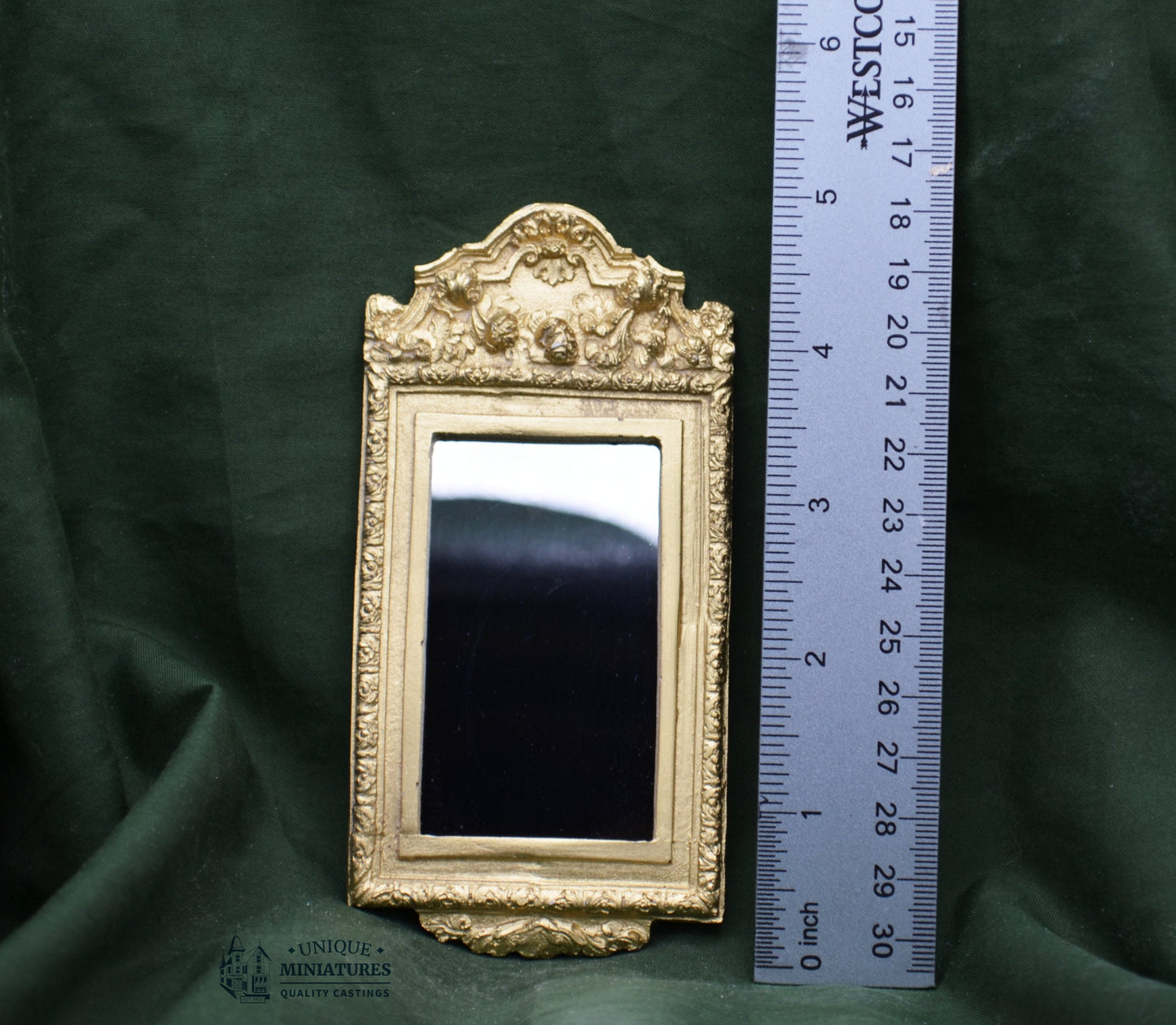 Nouveau Carnation Mirror | Ornamentation for Dollhouse