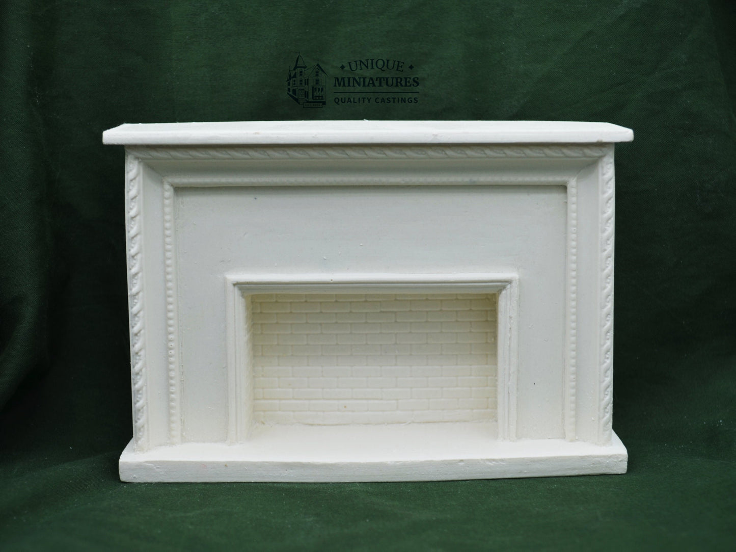 Grand Brick Fireplace | Ornamentation for Dollhouse