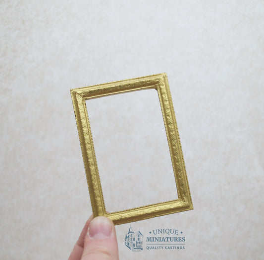 Medium Gilded Shadowbox Frame | 2-1/4" x 3-1/4" | Dollhouse Decor